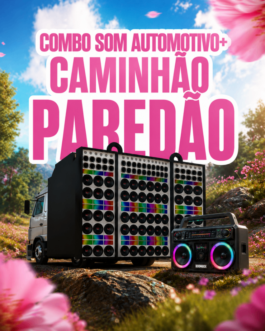 CAMINHÃO DE SOM + SOM AUTOMOTIVO PERMANENTE
