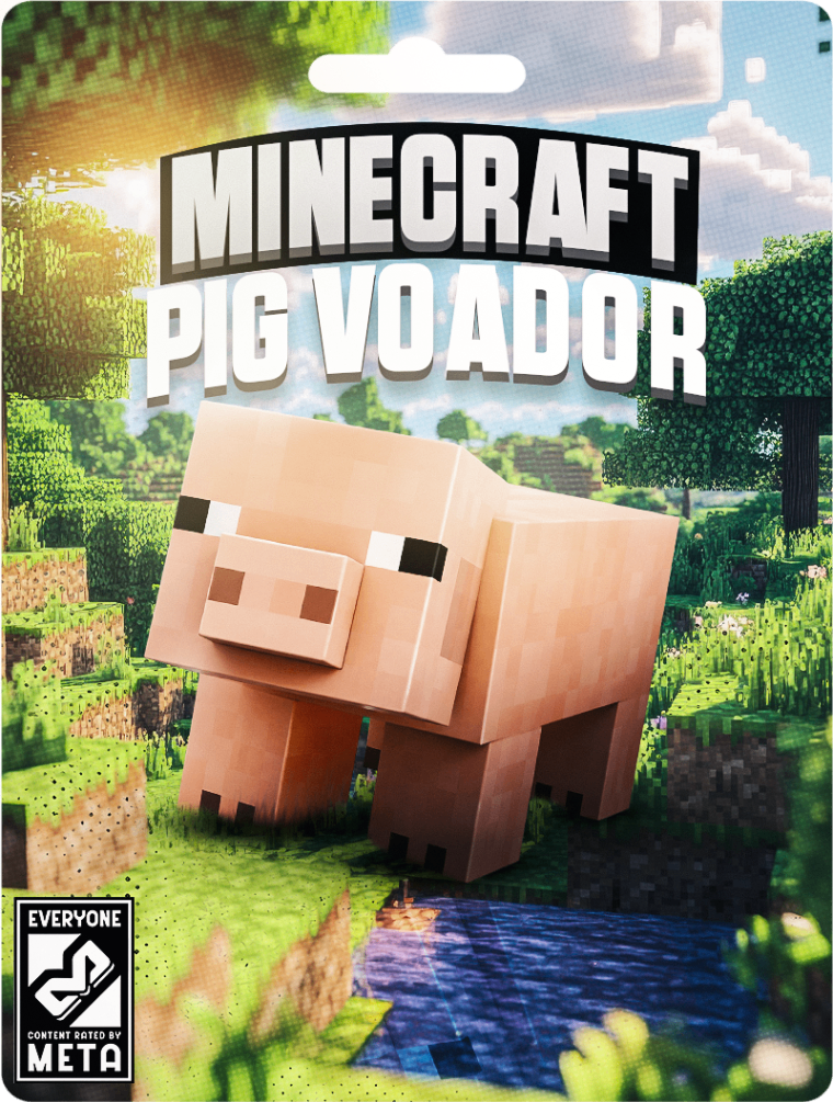 MINECRAFT PIG VOADOR
