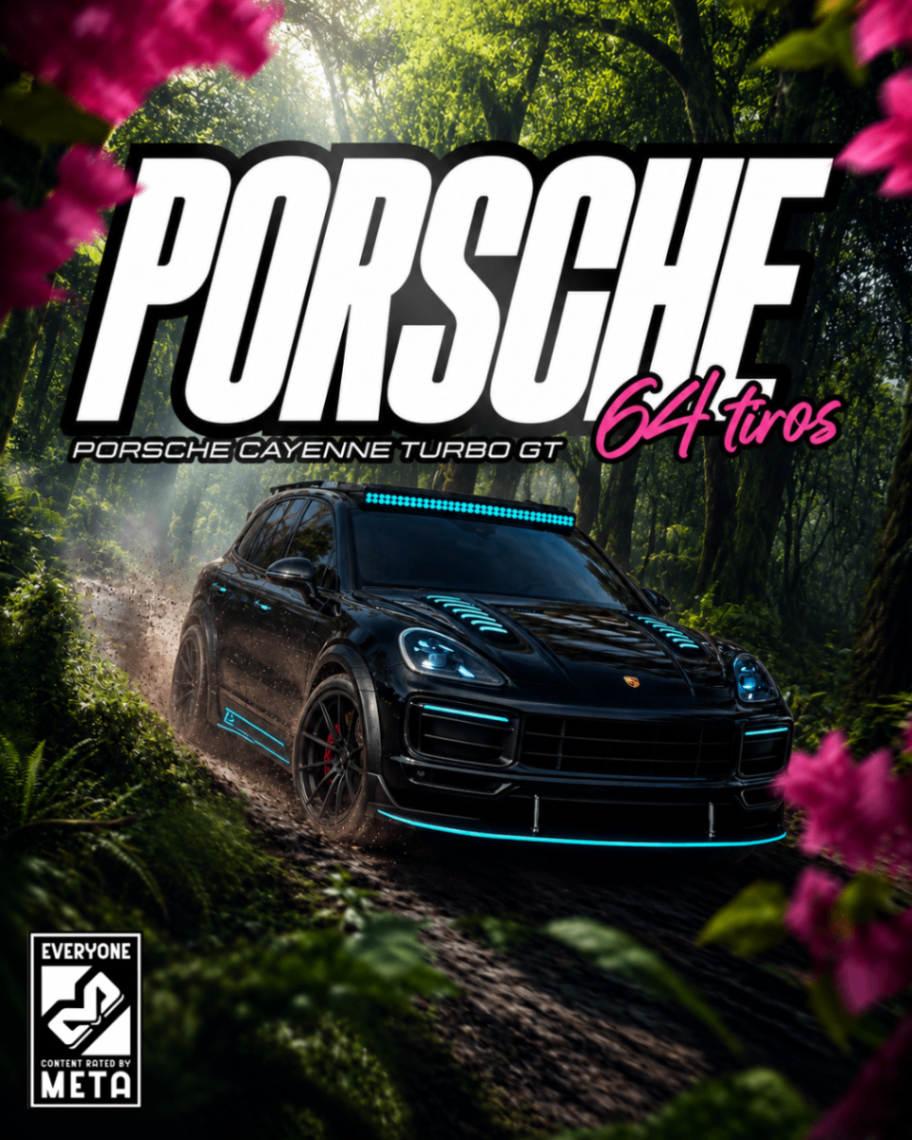 PORSCHE CAYENNE TURBO GT LED 64 TIROS PERMANENTE ATÉ WIPE